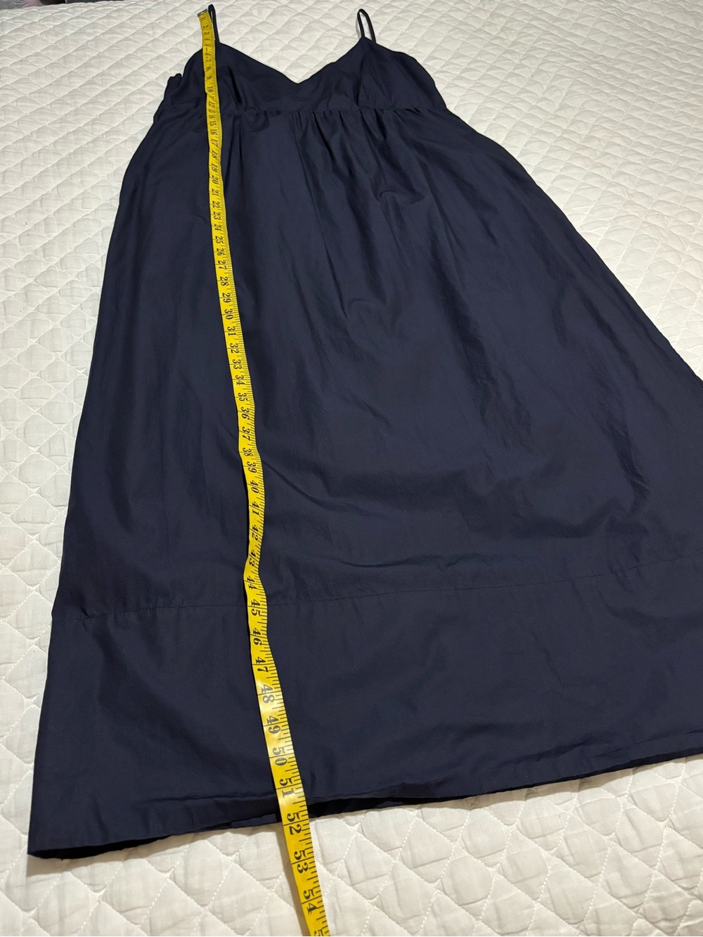 Quince Navy Blue Maxi Dress with Spaghetti Straps Size L - Picture 10 of 13